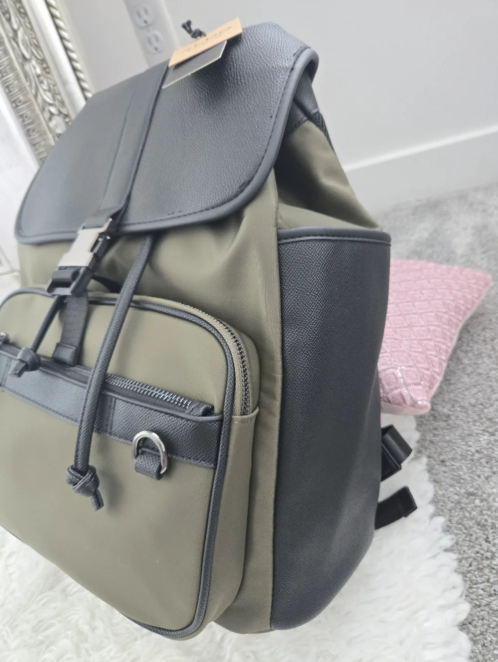 Aldo Perikathhx Unisex Backpack. Olive Black. New.
